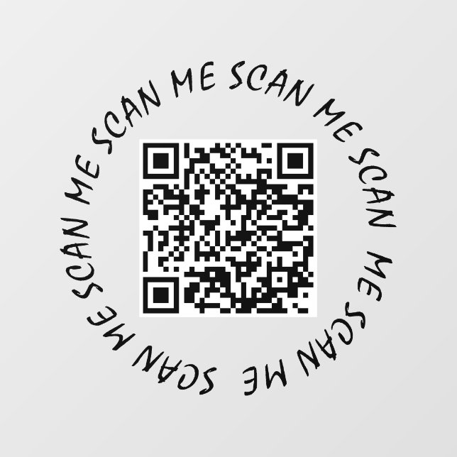 Autocollant de fenêtre - Votre code QR Scannez-moi (Feuille)