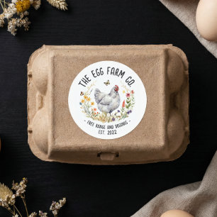 Autocollant de ferme à œufs personnalisé Logo de p