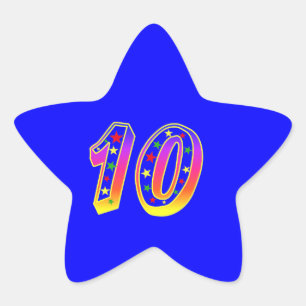 Autocollant de fête d'anniversaire de nombre