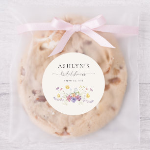 Autocollant de Fête de Fiançailles Fleur des Champ