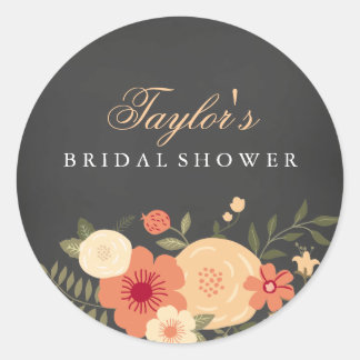 Autocollant de Fête de Mariage Floral Douce sur Ta