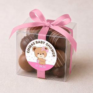 Autocollant de fête de naissance d'ourson bébé mig