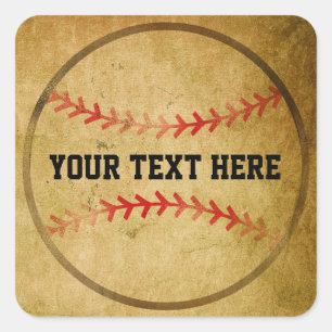 Autocollant de fête de sport de baseball ancien vi