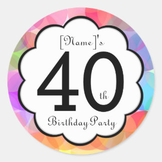 Autocollant de fête du 40e anniversaire