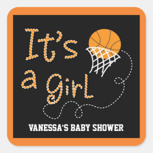 Autocollant de fête pour bébé basket-ball C'EST UN