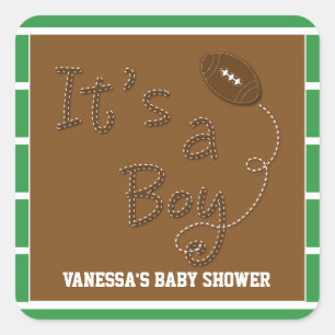 Autocollant de fête pour bébé garçon de football