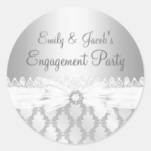 Autocollant de fiançailles Diamant & Dentelle Arge