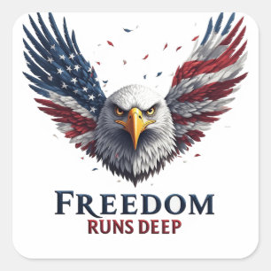 Autocollant de fierté patriotique USA La liberté e