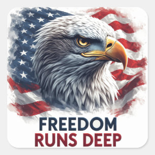 Autocollant de fierté patriotique USA La liberté e