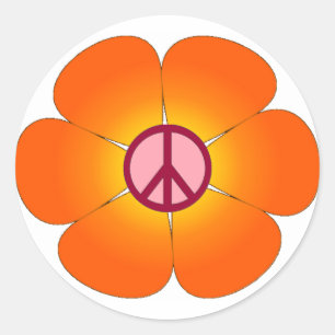 Autocollant de fleur de paix