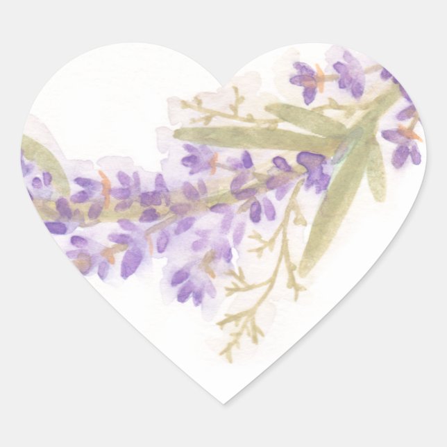 Autocollant de fleurs de lavande aquarelle (Devant)
