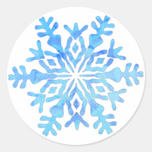 Autocollant de flocons de neige bleu