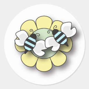 Autocollant de garçons de jumeau d'abeille de bébé
