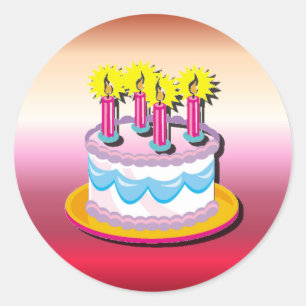 Autocollant de gâteau d'anniversaire