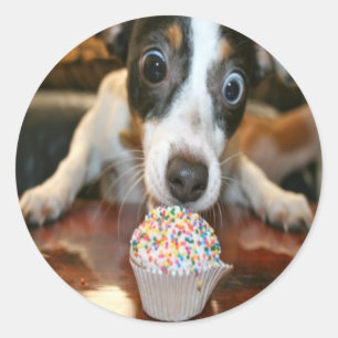 Autocollant de gâteau de chiot