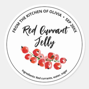 Autocollant de gelée d'eau de groseille rouge aqua