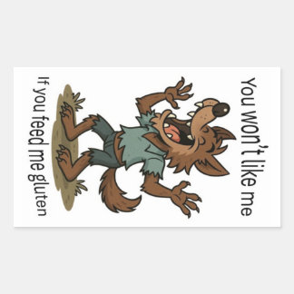 Autocollant de gluten de loup-garou