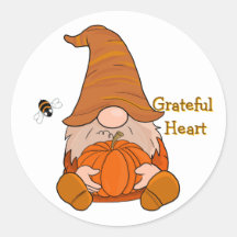 Autocollant de gnome à cœur reconnaissant