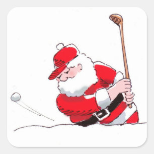 Autocollant de golf de Père Noël