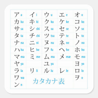 Autocollant de graphique Katakana