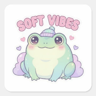 Autocollant de grenouille à vibrations douces Cute