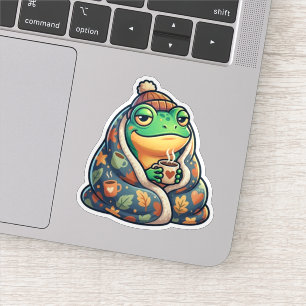 Autocollant de grenouille avec couverture conforta