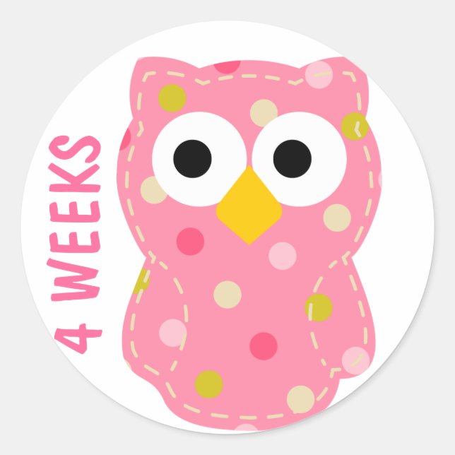 Autocollant de grossesse de hibou (Devant)