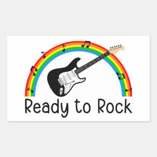 Autocollant de guitare électrique prêt à rocker