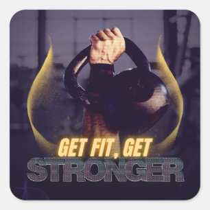 Autocollant de gym/sport mignon plus fort chaque