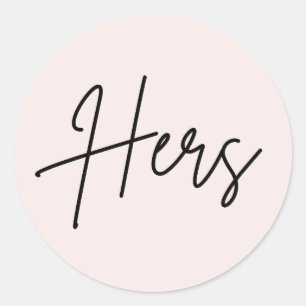 Autocollant de Hers rose pour sac de bienvenue mar