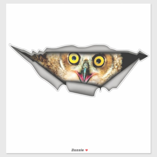 Autocollant de hibou, autocollant, Décalage de vin (Feuille)