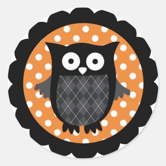 Autocollant de hibou d'Halloween (Devant)