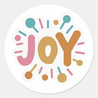 autocollant de joie mot simple