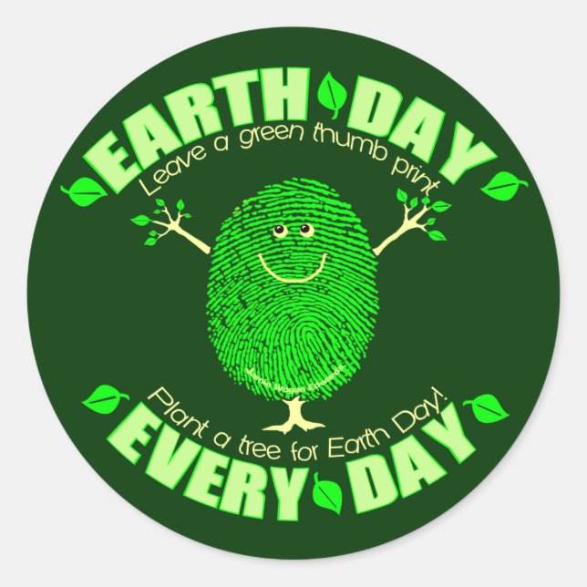 Autocollant de jour de la terre d'environnement (Devant)