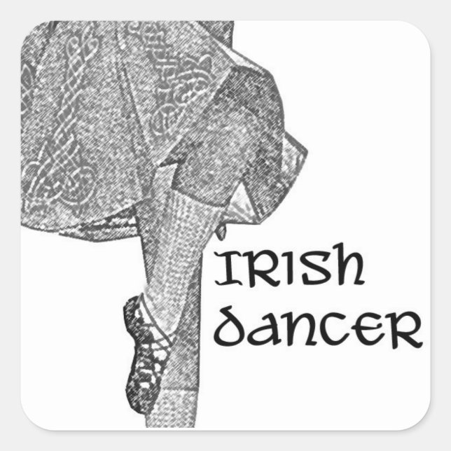 Autocollant de jupe de danse irlandaise (Devant)