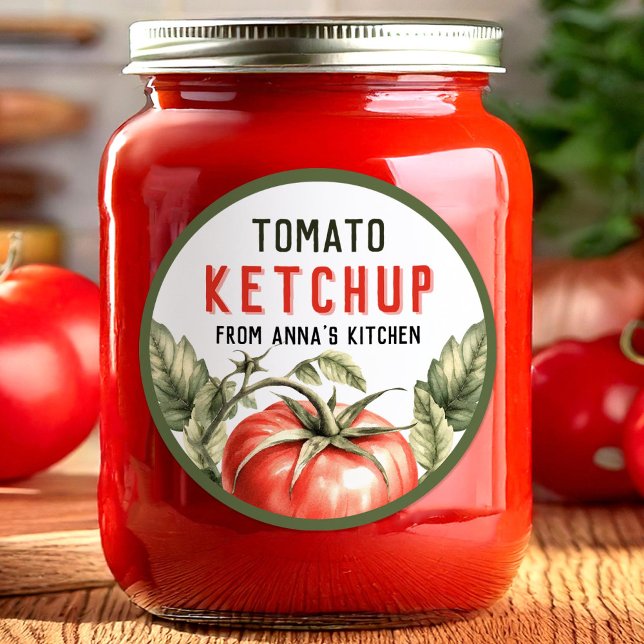 Autocollant de ketchup tomate avec tomate à l'aqua (Créateur téléchargé)