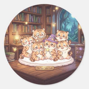 Autocollant de la bibliothèque Cozy Tiger Tales