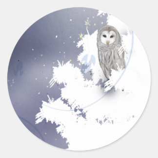 Autocollant de la Chouette d'hiver S003