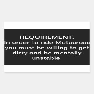 Autocollant de la condition des motocross
