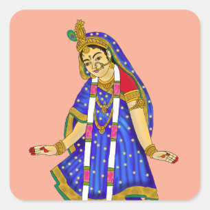 Autocollant de la déesse Radha