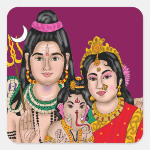 Autocollant de la famille de Shiva
