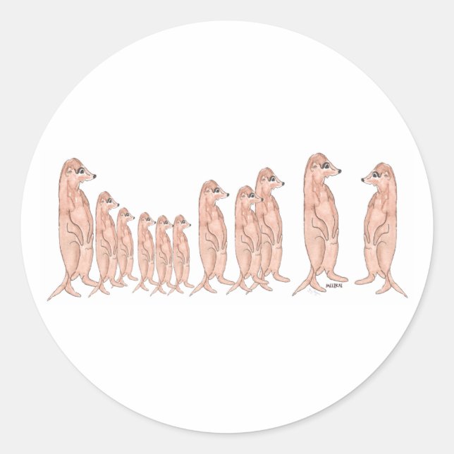 Autocollant de la famille Meerkat (Devant)