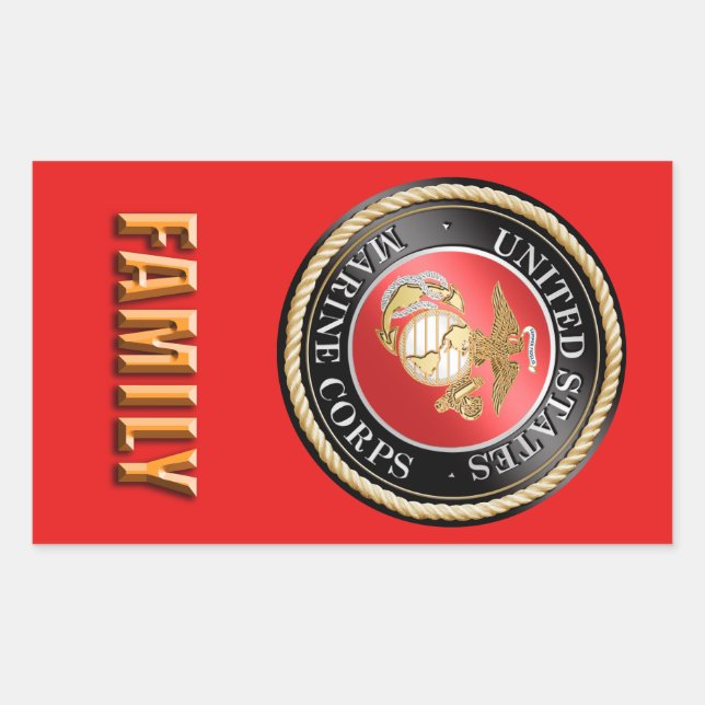 Autocollant de la famille USMC (Devant)