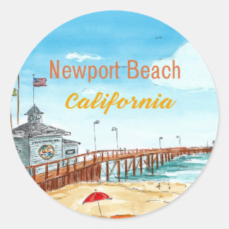 Autocollant de la jetée de Newport Beach