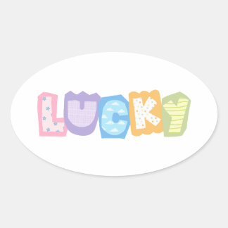 autocollant de la lettre de rétro chanceux scrapbo