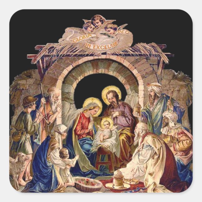 Autocollant de la Nativité de Jésus (Devant)