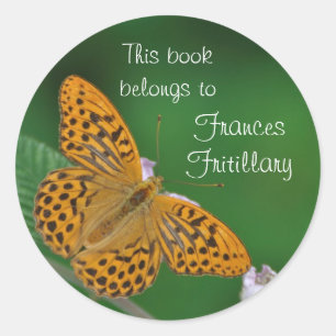 Autocollant de la plaque papillon orange