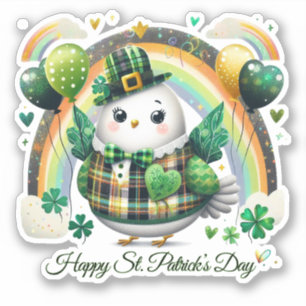 Autocollant de la Saint-Patrick Chanceux Heureux