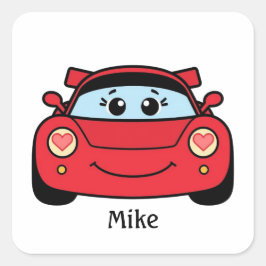 Autocollant de la Saint-Valentin voiture de course