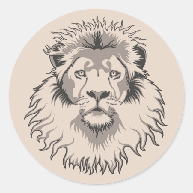 Autocollant de la tête de lion (Devant)